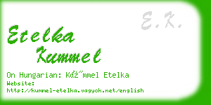 etelka kummel business card